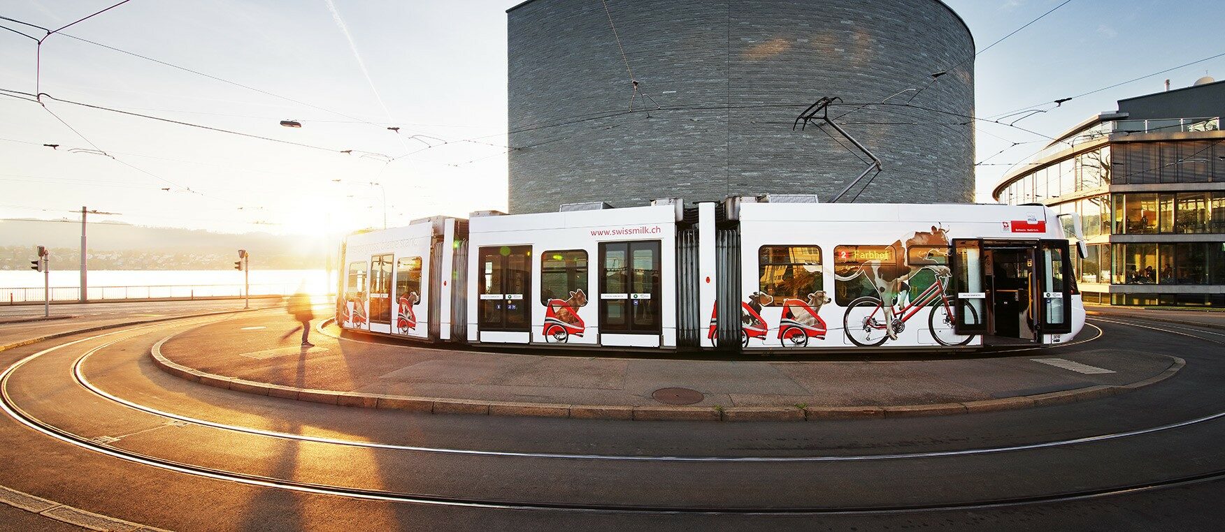 Fully wrapped tram