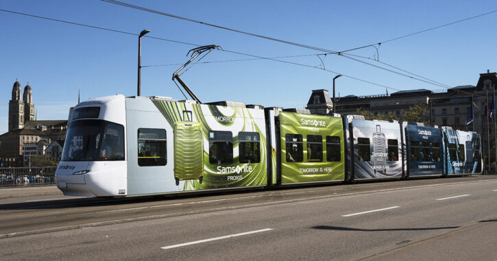 Full tram wrap Samsonite